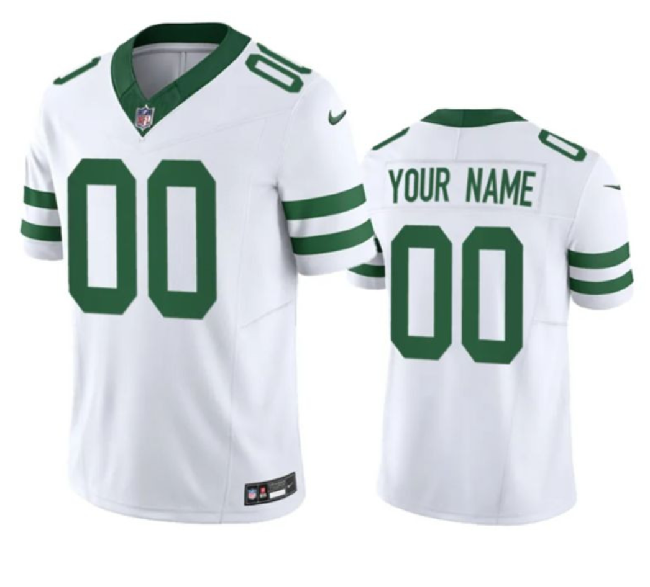 Men's New York Jets Customized White F.U.S.E. Throwback Vapor Untouchable Limited Stitched Jersey